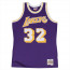 BAJU BASKET MITCHELL N NESS Magic Johnson Los Angeles Lakers Road 1984-85 Swingman Jersey