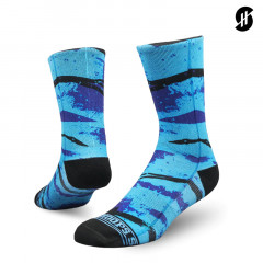 Grungy Aqua Socks Blue