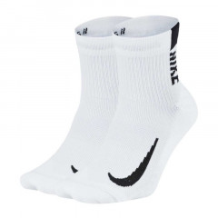 2pk Multiplier Ankle Socks White